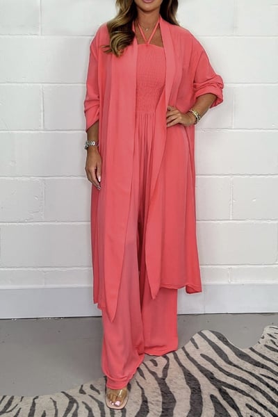 Komplett look: Elegant jumpsuit + Lätt kimono GRATIS