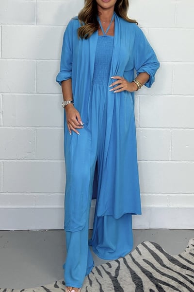 Komplett look: Elegant jumpsuit + Lätt kimono GRATIS