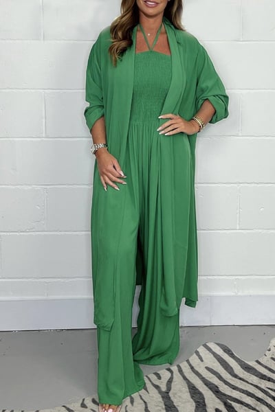 Komplett look: Elegant jumpsuit + Lätt kimono GRATIS