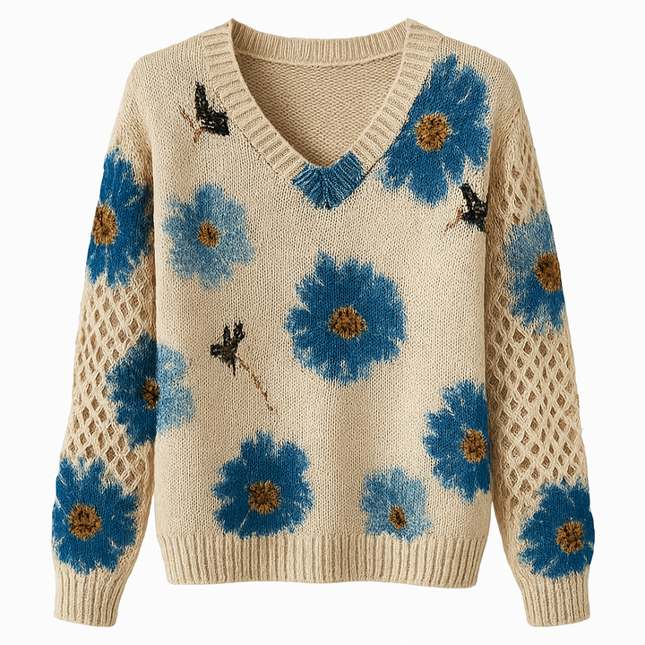 Aurélie | Elegant tröja med blommönster