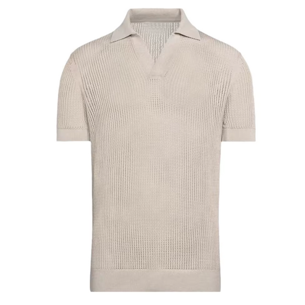 Aron - Polo med öppen krage