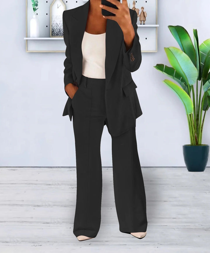 Camile – Oversized Blazer med Vide Bukser