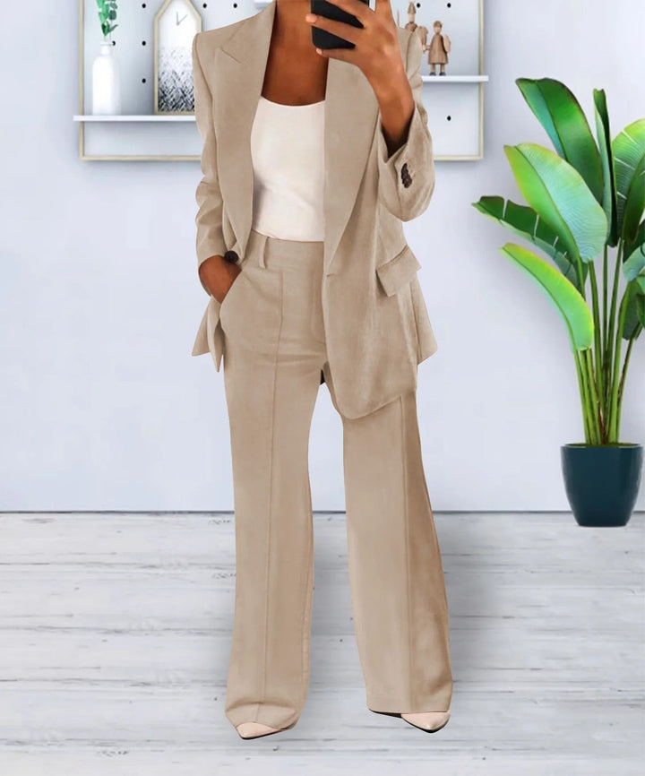 Camile – Oversized Blazer med Vide Bukser