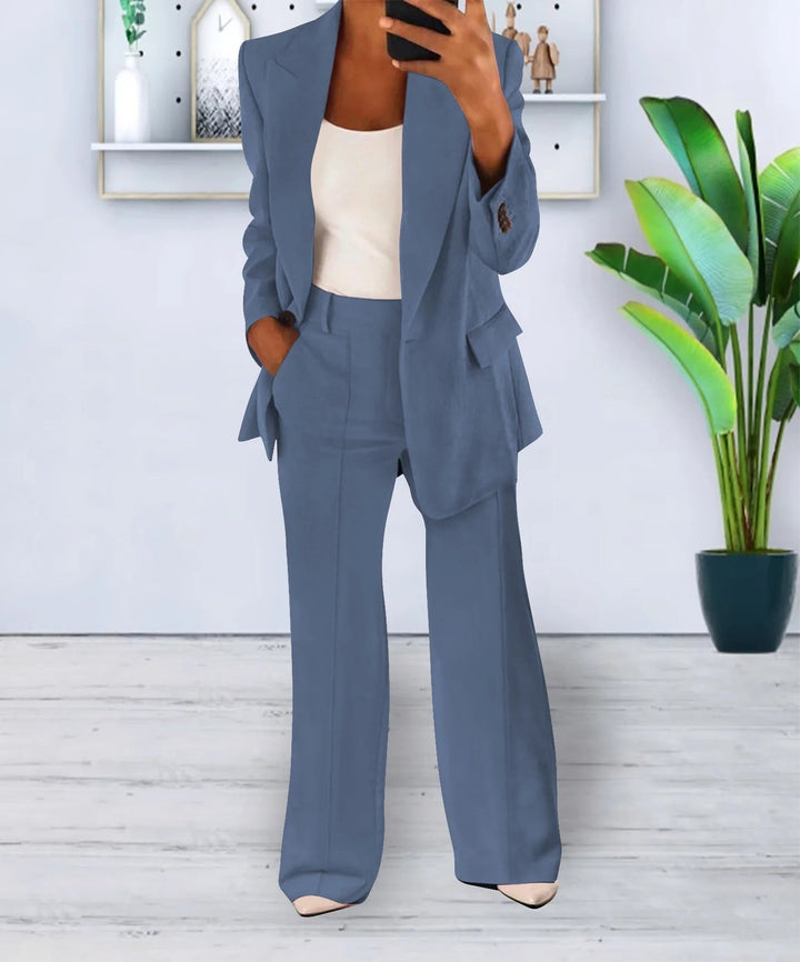 Camile – Oversized Blazer med Vide Bukser